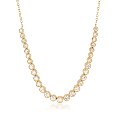 Demi Fine 1/2 ct. tw. Diamond Bezel Set Necklace in 14K Yellow Gold