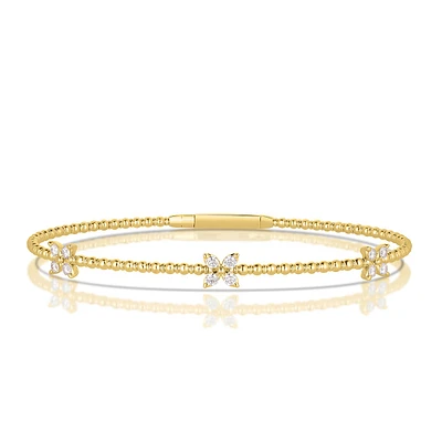 Demi Fine 1/3 ct. tw. Diamond Flex Bangle Bracelet in 14K Yellow Gold