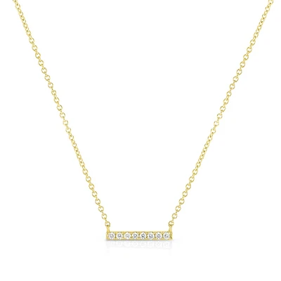 1/ ct. tw. Diamond Bar Necklace in 14K Gold