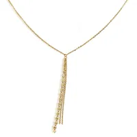 Lariat Style Necklace in 10 Kt. Yellow Gold - SET4280K