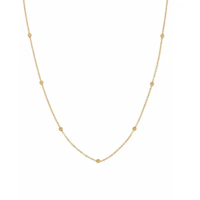 Fashion Beaded Necklace in 10 Kt. Yellow Gold - TRC035108Y36@