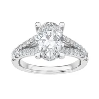 Adamante 2-3/4 ct. tw. Oval Lab-Grown Diamond Engagement Ring 14K White Gold - ARE15466HS114W-275