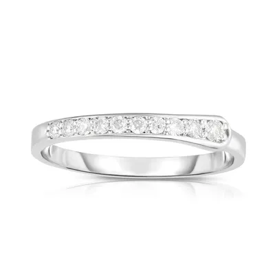 Perfect Match 1/6 ct. tw. Dimaond Stackable Anniversary Band 14K White Gold - Z136762