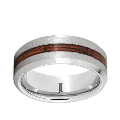 Men's 8mm Serinium Band with Cabernet Grain Insert - RMSA006578