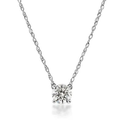 Adamante 1/2 ct. tw. Lab-Grown Diamond Solitaire Pendant in 14K White Gold - LGDN80272HGW