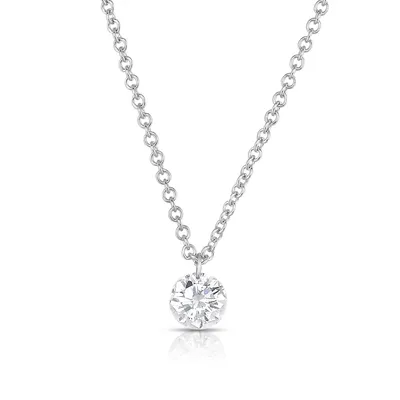 1/ ct. tw. Diamond Solitaire Pendant in 14K White Gold