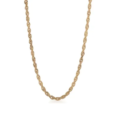 3.1mm 24" Solid Diamond Cut Rope Chain in 10K Gold