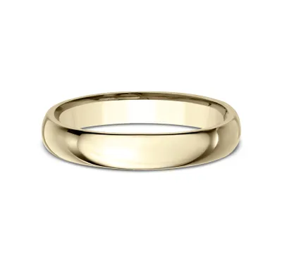 Benchmark Men's 4.0mm Polished Light Comfort-Fit Wedding Band 10K Yellow Gold - LCF14010KY10