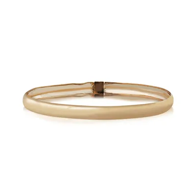 Oval 6MM Flex Bangle Bracelet in 10K Yellow Gold - TRG020668Y75