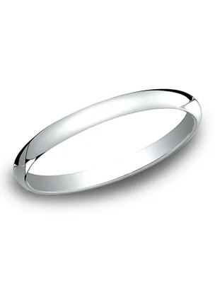 Benchmark Men's 2.0mm Wedding Band 10K White Gold - 12010KW06.5