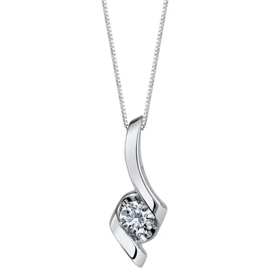 Sirena 1/4 ct. tw. Diamond Solitaire Pendant in 14K White Gold-USI1136WR5J-14W