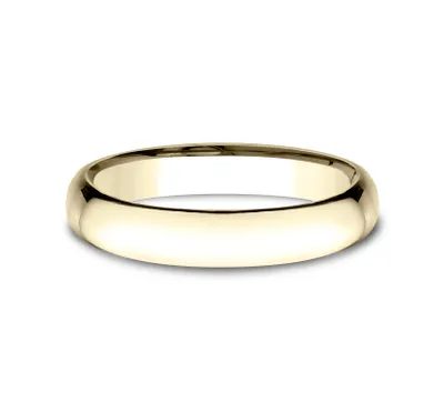 Benchmark Men's 4.0mm Polished Slim Comfort-Fit Wedding Band 14K Gold