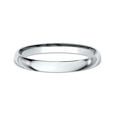 Benchmark Ladies' 2.0mm Polished Comfort-Fit Wedding Band 14K White Gold - LCF12014KW06