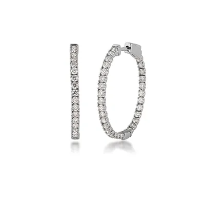 ct. tw. Diamond Inside-Out Hoop Earrings in 14K Gold