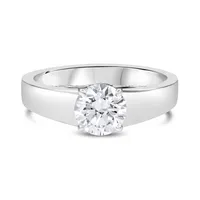 Timeless Collection 1 ct. tw. Round Brilliant Diamond Engagement Ring with Encrusted Undercarriage 14K White Gold - 100R53861W4