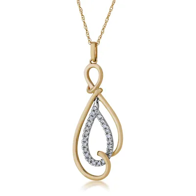 1/5 ct. tw. Diamond Fashion Necklace in 10K Two-Tone Gold - M2709-10TT