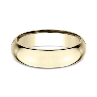 Benchmark Men's 6.0mm Comfort-Fit Polished Wedding Band 14K Gold