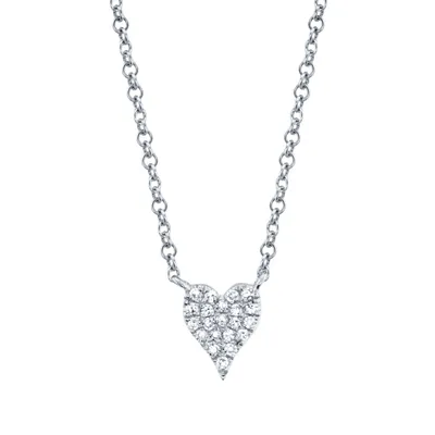 Shy Creation 1/ ct. tw. Diamond Pave Heart Necklace in 14K Gold