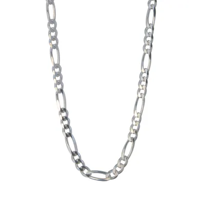 6.9mm 8.5" Figaro Chain Bracelet in Sterling Silver