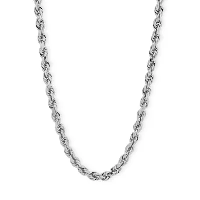 3.1MM 18" Solid Diamond Cut Rope Chain in 10K Gold