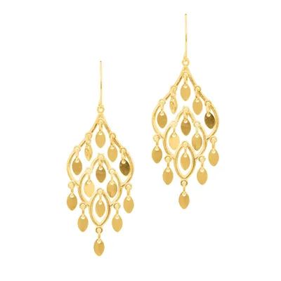 Chandelier Drop Earrings in 10K Yellow Gold - ZER949