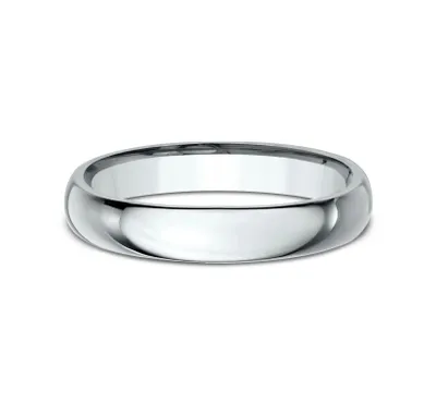 Benchmark Men's 4.0mm Comfort-Fit Wedding Band 10K White Gold - LCF14010KW08.5