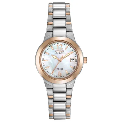 Citizen Chandler Ladies' Mother-of-Pearl Sport Watch in Two-Tone Stainless Steel