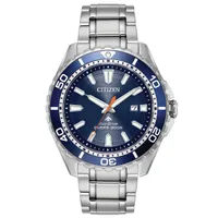 Citizen Promaster Diver Men's Watch with Azure Blue Aluminum Bezel & Dial in Stainless Steel - BN0191-55L