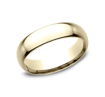 Benchmark Men's 6.0mm Comfort Fit Wedding Band 10K Yellow Gold - LCF16010KY12