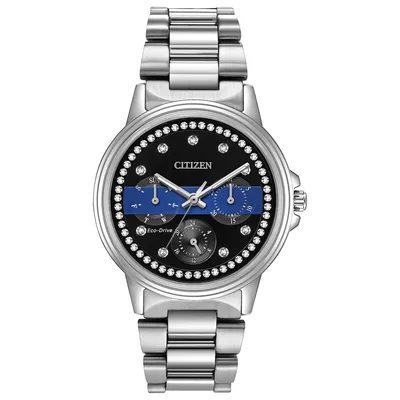 Citizen Ladies' Thin Blue Line Series Watch in Stainless Steel