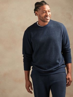 Brushed Waffle-Knit T-Shirt