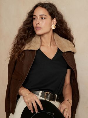 Petite Luxe Touch V-Neck T-Shirt