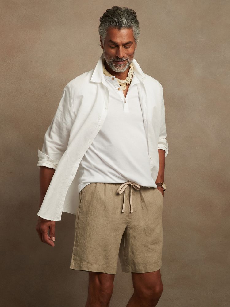 8" Linen Easy Short