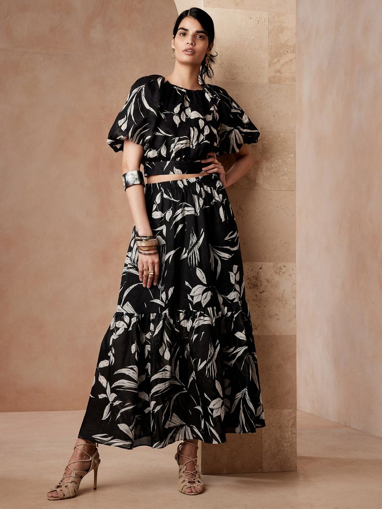 Ramie Maxi Skirt