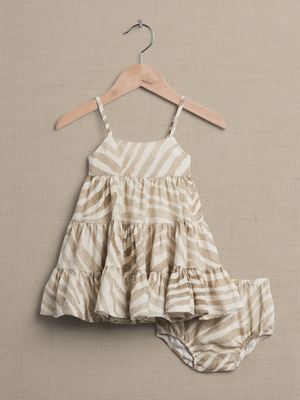 Baby Linen Tiered Dress