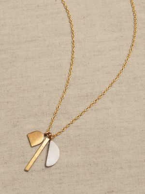 Aureus + Argent | Marble Delicate Pendant Necklace