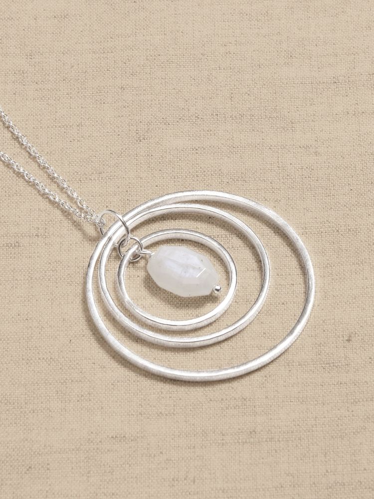 Saturn Moonstone Necklace | Aureus + Argent
