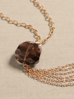 Grand Crystal Tassel Necklace | Aureus + Argent