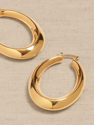 Ravena Oval Hoop Earrings | Aureus + Argent