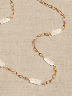 Aureus + Argent | Kayla Crystal Long Chain Necklace