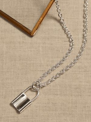 Ravena Lock And Chain Necklace | Aureus + Argent