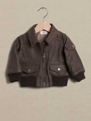Heritage Leather Flight Jacket for Baby + Toddler