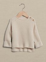 Cashmere Mock-Neck Sweater for Baby