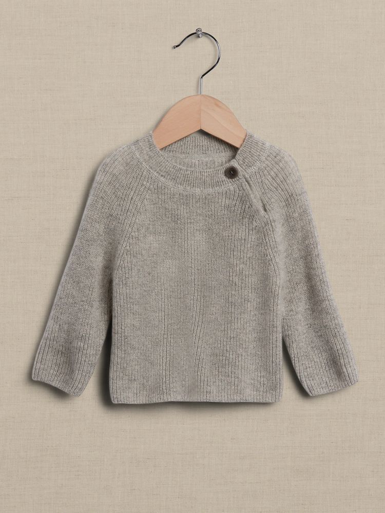 Cashmere Ribbed Sweater for Baby