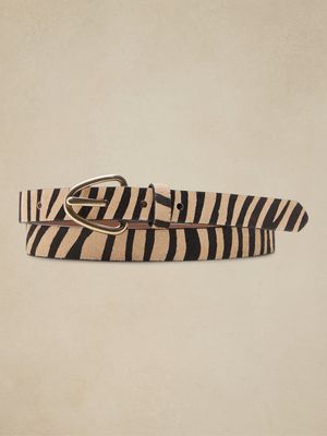 Haircalf Leather Skinny Belt