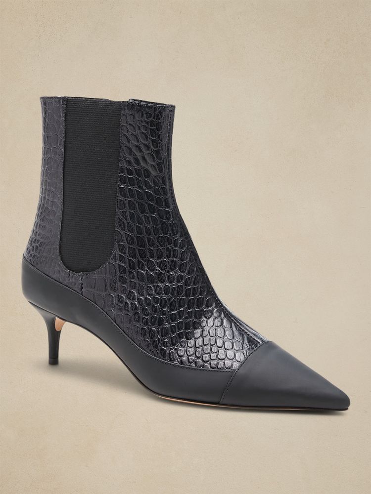 Alexandre Birman | Kiera 50 Crocodile-Embossed Leather Boot