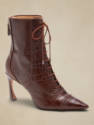 Alexandre Birman | Ginny Crocodile-Embossed Leather Boot
