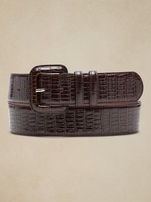 Lustro Embossed Leather Belt