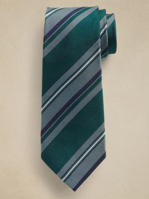 Textured Wide Stripe Tie
