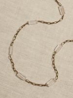 Kayla Crystal Long Chain Necklace | Aureus + Argent